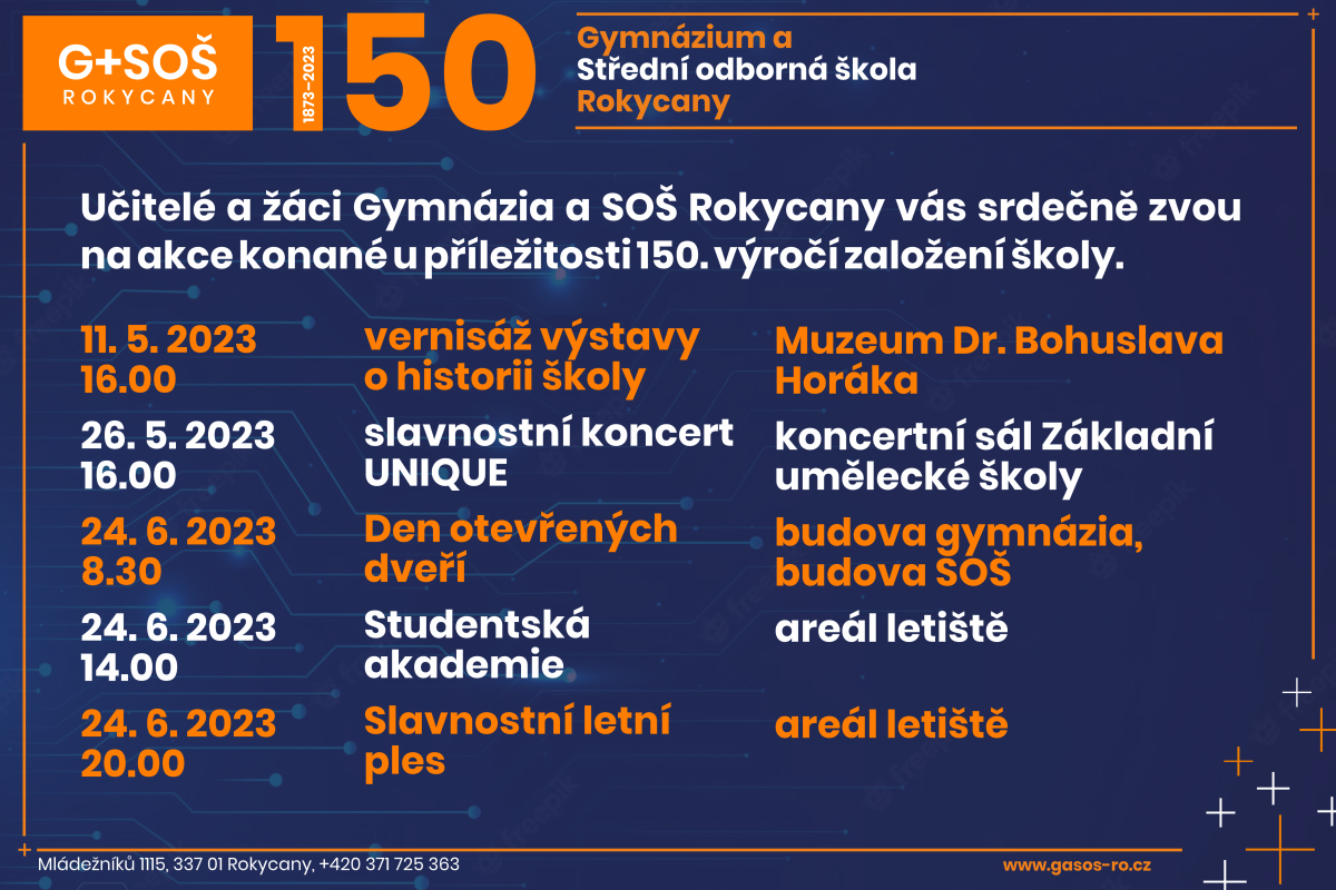 PROGRAM OSLAV 150. VÝROČÍ